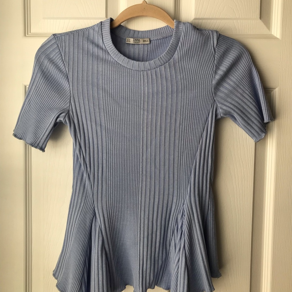 Zara Peplum Knit Top